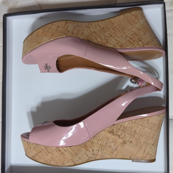 Coach Light Pink Wedges - Picture 8 of 8